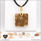 Square Moonstone pendant M.1 in brass orgonite