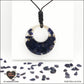 Pendentif Rivière d'or bleue donut en orgonite laiton