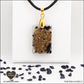 Blue gold river pendant M.1 in brass orgonite