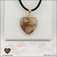 Pendentif Quartz rose cœur M.2 en orgonite laiton