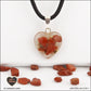 Red Jasper heart pendant M.1 in brass orgonite