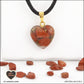 Red Jasper heart pendant M.1 in brass orgonite