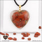 Pendentif Jaspe rouge cœur M.3 en orgonite laiton