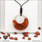 Pendentif Jaspe rouge donut en orgonite laiton