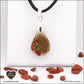 Red Jasper pendant drop in brass orgonite