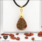 Red Jasper pendant drop in brass orgonite