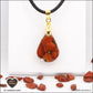 Red Jasper pendant drop in brass orgonite