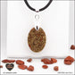 Pendentif Jaspe rouge ovale M.1 en orgonite laiton