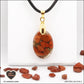 Pendentif Jaspe rouge ovale M.1 en orgonite laiton