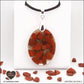 Pendentif Jaspe rouge ovale M.2 en orgonite laiton