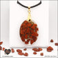 Pendentif Jaspe rouge ovale M.2 en orgonite laiton