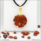 Pendentif Jaspe rouge rond M.1 en orgonite laiton