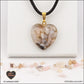 Pink Opal heart pendant M.2 in brass orgonite