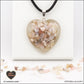 Pink Opal heart pendant M.3 in brass orgonite