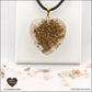 Pink Opal heart pendant M.3 in brass orgonite