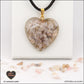 Pink Opal heart pendant M.3 in brass orgonite