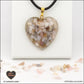 Pink Opal heart pendant M.3 in brass orgonite