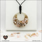 Pendentif Opale rose donut en orgonite laiton