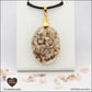 Pendentif Opale rose ovale M.2 en orgonite laiton