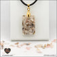 Pendentif Opale rose rectangle M.1 en orgonite laiton