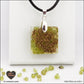 Pendentif Péridot carré M.1 en orgonite laiton