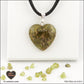 Peridot heart pendant M.2 in brass orgonite