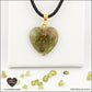 Peridot heart pendant M.2 in brass orgonite