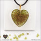 Peridot heart pendant M.3 in brass orgonite