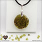 Round Peridot pendant M.2 in brass orgonite