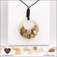 Pendentif Pierre de Lune donut en orgonite laiton