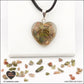 Unakite heart pendant M.2 in brass orgonite