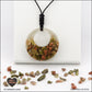 Pendentif Unakite donut en orgonite laiton