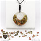 Pendentif Unakite donut en orgonite laiton