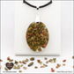 Pendentif Unakite ovale M.2 en orgonite laiton