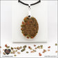 Unakite oval pendant M.2 in brass orgonite