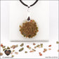 Pendentif Unakite rond M.2 en orgonite laiton