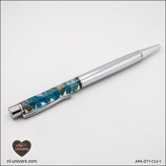 Stylo Apatite métallique en orgonite cuivre