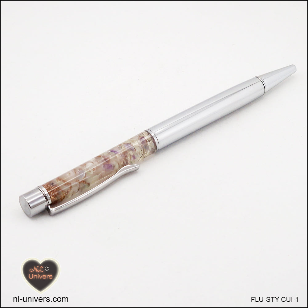 Stylo Fluorite métallique en orgonite cuivre