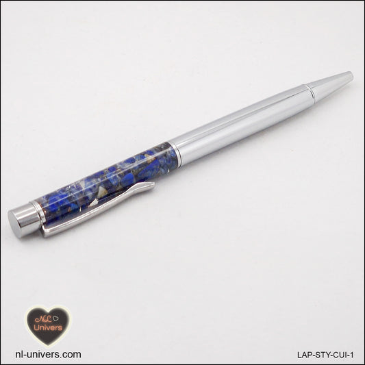 Metallic Lapis Lazuli Pen in Copper Orgonite