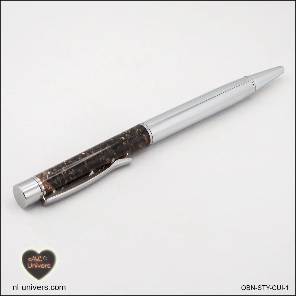 Metallisch schwarzer Obsidian-Kupfer-Orgonit-Stift