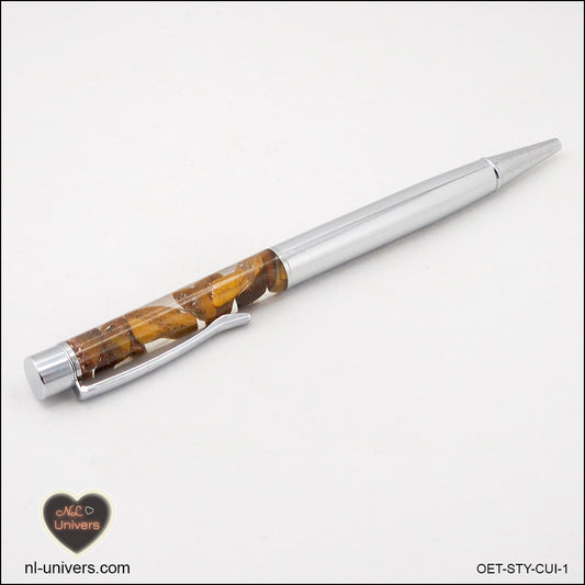 Metallic Tiger's Eye Pen in Copper Orgonite