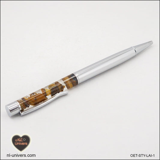 Metallic Tiger's Eye Pen in Brass Orgonite