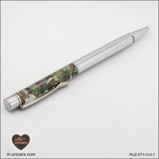 Ruby-Zoisite Metallic Copper Orgonite Pen