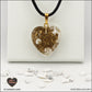 Pendentif Howlite-Magnésite cœur M.2 en orgonite laiton