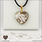 Pendentif Howlite-Magnésite cœur M.2 en orgonite laiton