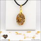 M.1 oval yellow Aventurine pendant in brass orgonite