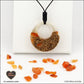 Pendentif Cornaline donut en orgonite laiton
