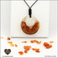 Pendentif Cornaline donut en orgonite laiton