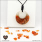 Pendentif Cornaline donut en orgonite laiton