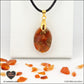 Pendentif Cornaline ovale M.1 en orgonite laiton